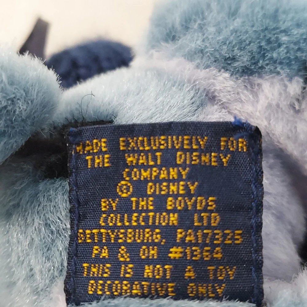 Disney Boyds Collection Eeyore Plush Ornament Blue Knit Hat Scarf Snowflake 6in - Picture 12 of 15